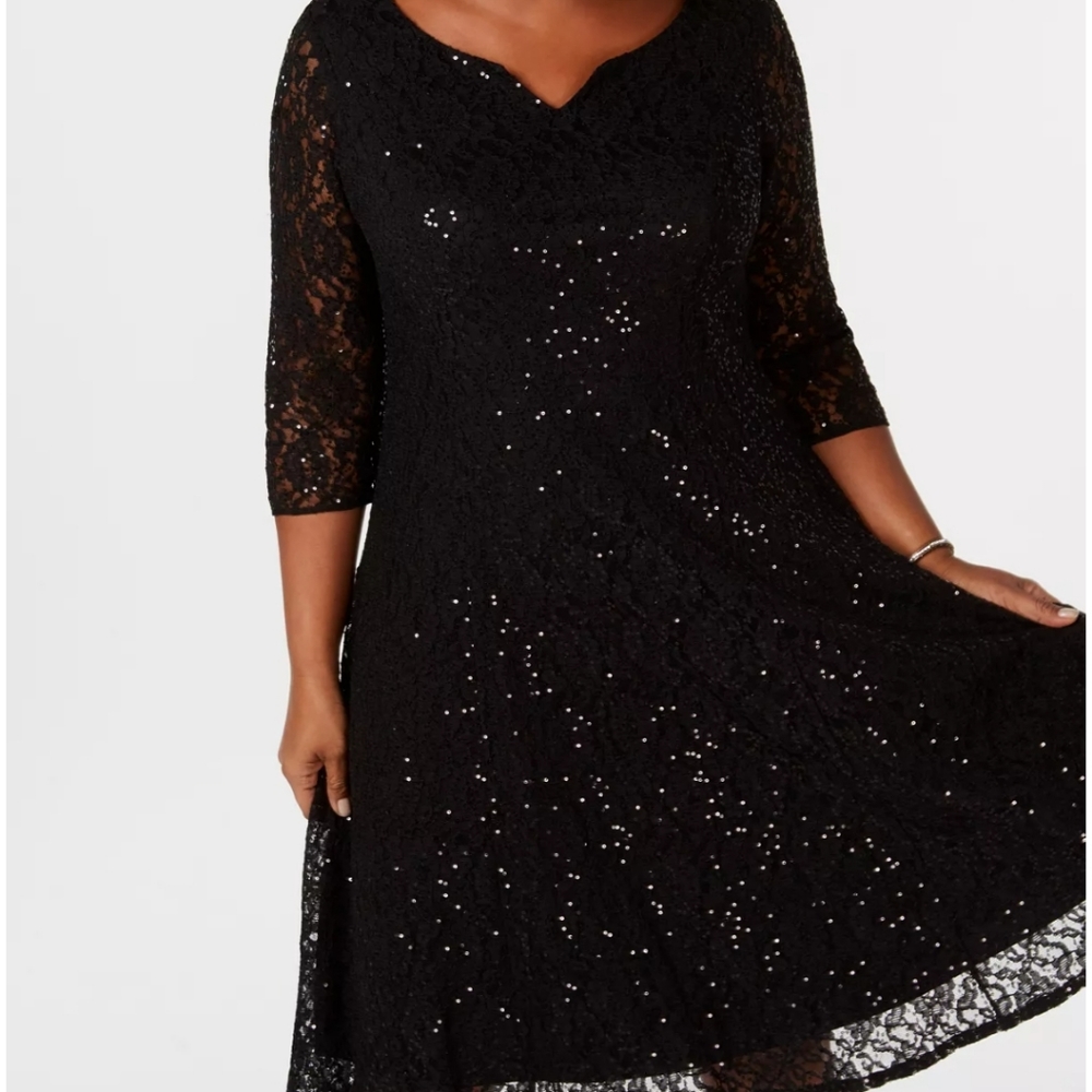 SLNY Fashions 3/4 SLEEVE EVENING DRESS